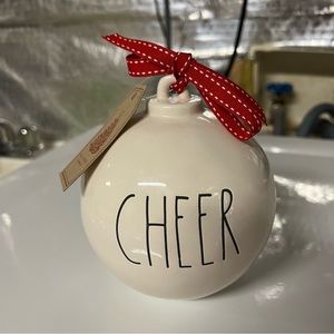 Rae Dunn XL cheer Christmas ornament